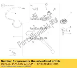 Here you can order the clutch cable from Piaggio Group, with part number 899336: