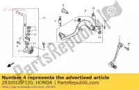 28300GBFJ20, Honda, Arm assy., kick starter honda cr crrb lw crr sw 80 85, Novo