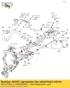 kawasaki 491070813 01 cover-exhaust pipe - Bottom side