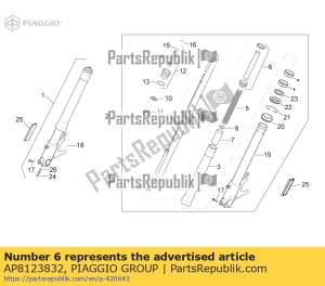 aprilia AP8123832 tube de précharge cpl. - La partie au fond