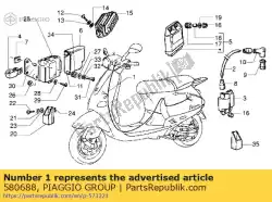 Qui puoi ordinare cablaggio da Piaggio Group , con numero parte 580688: