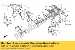 Hier finden Sie die abdeckung, r. Motorseite von Honda. Mit der Teilenummer 83511MCAA60 online bestellen: