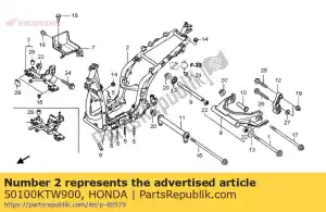 Honda 50100KTW900 cuerpo comp, marco - Lado inferior