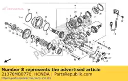 vulring, dwarsas (0. 25) van Honda, met onderdeel nummer 21378MB0770, bestel je hier online: