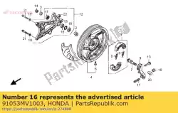 Here you can order the bearing, radial ball, 6203uu from Honda, with part number 91053MV1003: