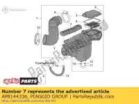 AP8144336, Piaggio Group, Mangueira da caixa de carburador de ar aprilia  scarabeo 500 2003 2004 2005 2006, Novo