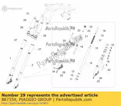 Ici, vous pouvez commander le protection supérieure auprès de Piaggio Group , avec le numéro de pièce 887359: