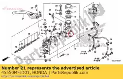 blijf, fr. Hoofdcilinder van Honda, met onderdeel nummer 45550MFJD01, bestel je hier online: