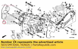 Aqui você pode pedir o tapete, proteção de quadro r em Honda , com o número da peça 50315MFJD00: