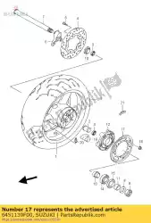 tandwiel, achter, 4 van Suzuki, met onderdeel nummer 6451139F00, bestel je hier online: