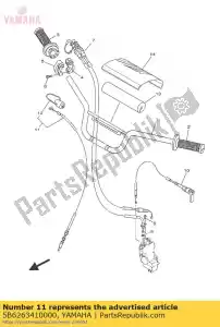 yamaha 5B6263410000 alambre, freno 1 - Lado inferior