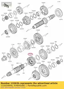 kawasaki 132620846 engrenagem, saída superior, 23t ej800abf - Lado inferior