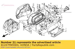 Ici, vous pouvez commander le clip, moulure auprès de Honda , avec le numéro de pièce 81247MN5000: