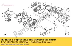 luchtfilter van Honda, met onderdeel nummer 17211MZ1000, bestel je hier online: