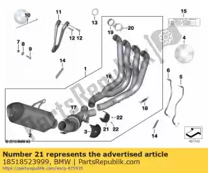 bmw 18518523999 couvercle en carbone pour volet d'échappement - La partie au fond