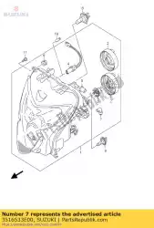 Aquí puede pedir conjunto de cable de Suzuki , con el número de pieza 3516533E00: