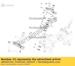 Aprilia 2B000100, Fairlead, OEM: Aprilia 2B000100