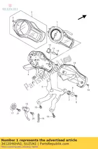 suzuki 3412046HA0 combination met - Bottom side