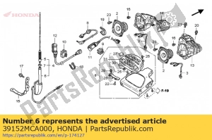 Honda 39152MCA000 feeder comp., antenne - Unterseite