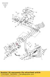 triumph T2203899 actuator boot - Bottom side