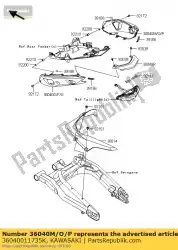 Qui puoi ordinare cover-coda, rh, c. F. B. Gree da Kawasaki , con numero parte 36040011735K: