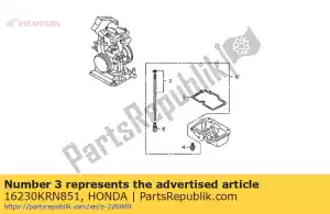 Honda 16230KRN851 naald set, jet - Onderkant