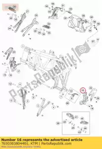 ktm 7650303804401 staffa poggiapiedi l / s - Il fondo