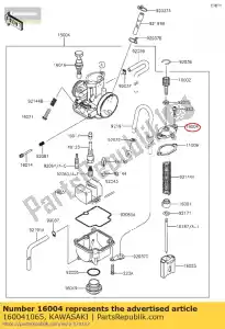 kawasaki 160041065 chambre à chapeau, mélange kr250-b2 - La partie au fond