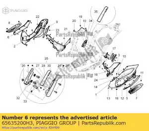 Piaggio Group 65635200H3 spoiler giusto - Il fondo