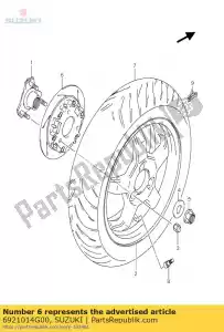 suzuki 6921014G00 disco, freio traseiro - Lado inferior