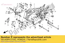 kraag, motorhanger van Honda, met onderdeel nummer 50140MY2700, bestel je hier online: