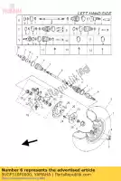 5UGF510F0000, Yamaha, ensemble de joint à rotule yamaha yxr yxrfa rhino 660, Nouveau