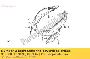 Honda 83550KTF640ZB cover set, l. body (wl) * - Bottom side