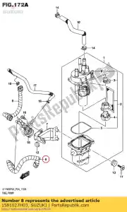 suzuki 1581027H03 tuyau comp, carburant no.1 - La partie au fond