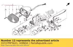 Honda 33727MF5621 cover comp., licence light - La partie au fond