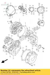 Aqui você pode pedir o capa, eng sproc em Suzuki , com o número da peça 1136135F00: