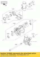 410601104, Kawasaki, vis de compteur, 8t ar125-e1 kawasaki d tracker 150 2016, Nouveau