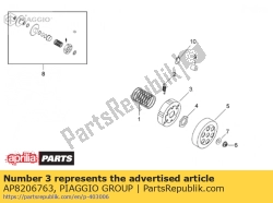 Aprilia AP8206763, Embrayage centrifuge assy, OEM: Aprilia AP8206763