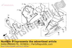 Ici, vous pouvez commander le mat a, l. Capot inférieur auprès de Honda , avec le numéro de pièce 64461MBW670: