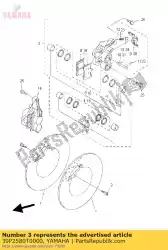 Aquí puede pedir conjunto de pinza (izquierda) de Yamaha , con el número de pieza 39P2580T0000: