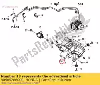 90485286000, Honda, rondelle, 6mm honda  cb cbf cbr nc trx vfr vtr xl 125 250 300 600 700 800 1000 1100 1200 1987 1991 1992 1993 1994 1995 1996 1997 1998 1999 2000 2001 2002 2003 2004 2005 2006 2007 2008 2009 2010 2011 2012 2013 2017 2018 2020, Nouveau