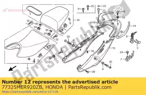 Honda 77325MER920ZB ensemble de capot, l. rr. (wl) * ty - La partie au fond