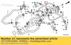 Here you can order the hose b, drain from Honda, with part number 19733MCA000: