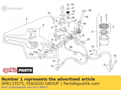 Aprilia AP8133575, Przewód przedniego hamulca, OEM: Aprilia AP8133575