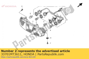 Honda 33701MT3611 rear light unit complete - image 11 of 11