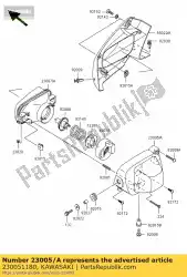 Here you can order the body-comp-head lamp,l kvf650-a from Kawasaki, with part number 230051180: