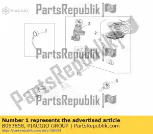 Piaggio Group B063858 kit de bloqueo - Lado inferior