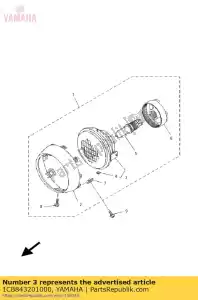yamaha 1CB843201000 conjunto de lente - Lado inferior