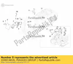 Ici, vous pouvez commander le unité de contrôle électronique auprès de Piaggio Group , avec le numéro de pièce 1D001481R: