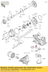 kawasaki 161301058 válvula-alivio-zx1100-d3 - Lado inferior